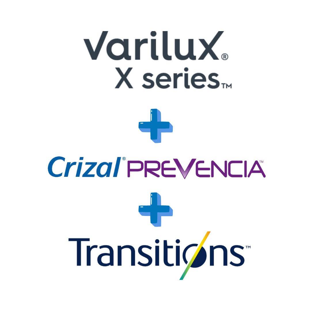 VARILUX X SERIES - XCLUSIVE + Crizal Prevencia + Transitions - Opticas Lookout