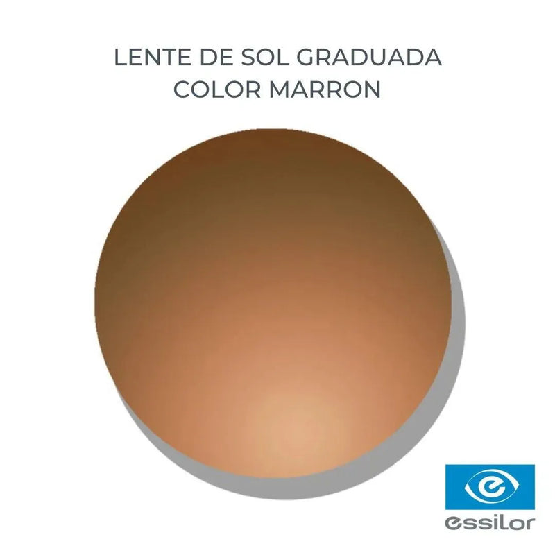 Lente de sol graduada color marron
